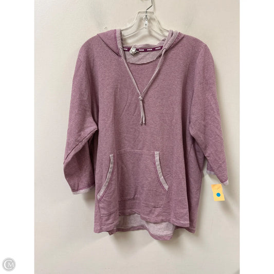 Athletic Top Long Sleeve Hoodie By Rbx In Purple, Size: 1x