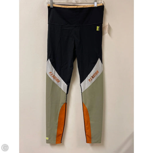 Athletic Leggings By Cmb In Black & Green, Size: L