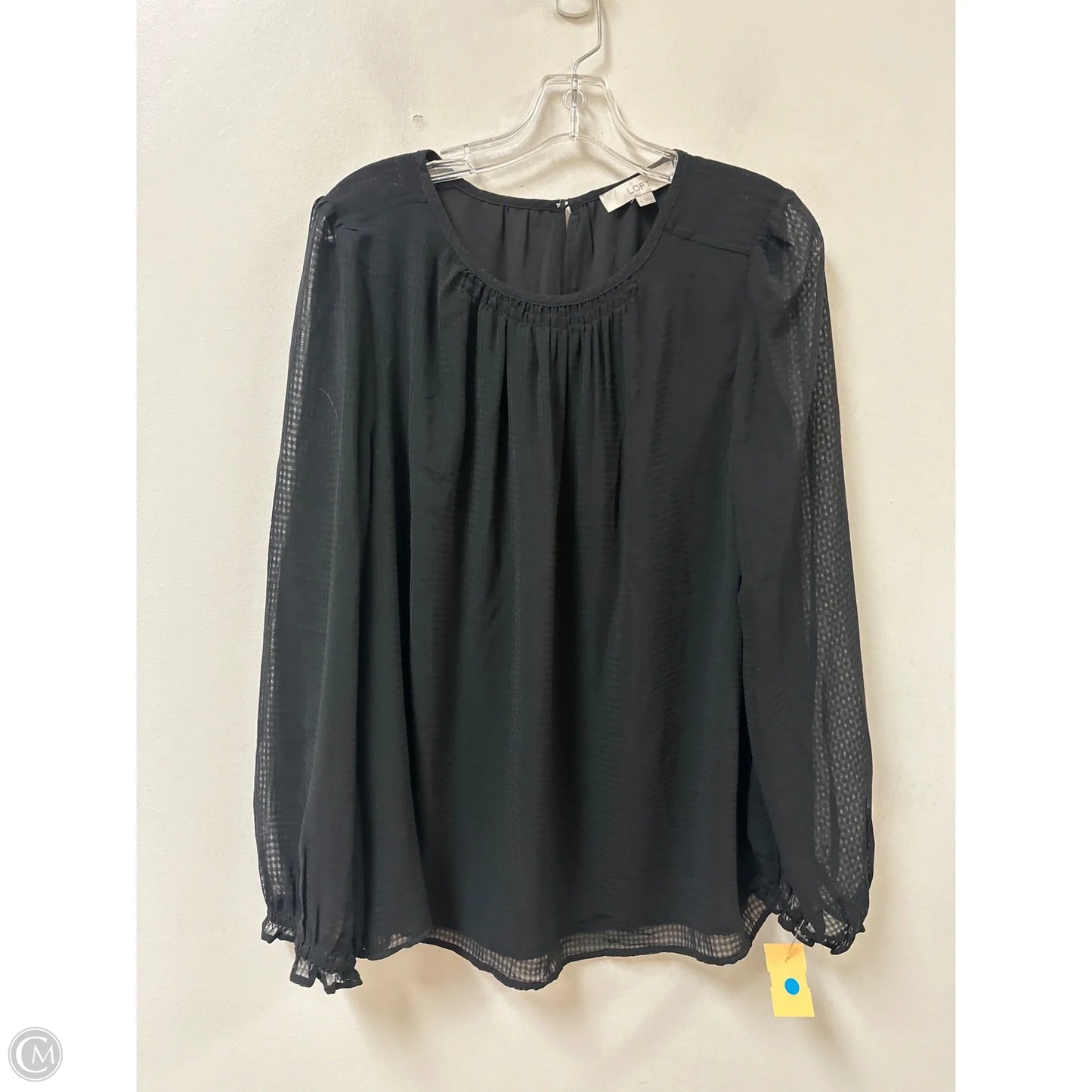 Top Long Sleeve By Loft In Black, Size: Xl