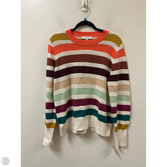 Sweater By Loft In Striped Pattern, Size: Xl