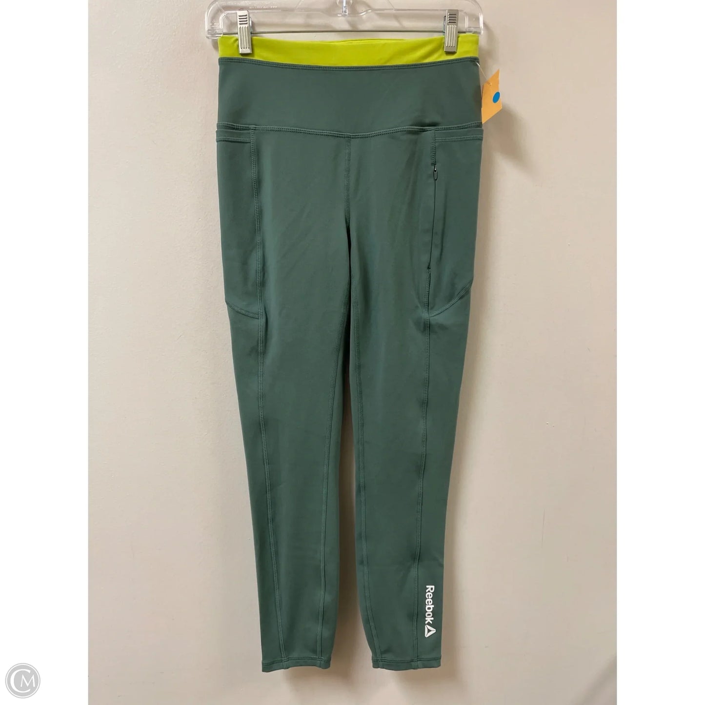 Athletic Leggings By Reebok In Green, Size: S