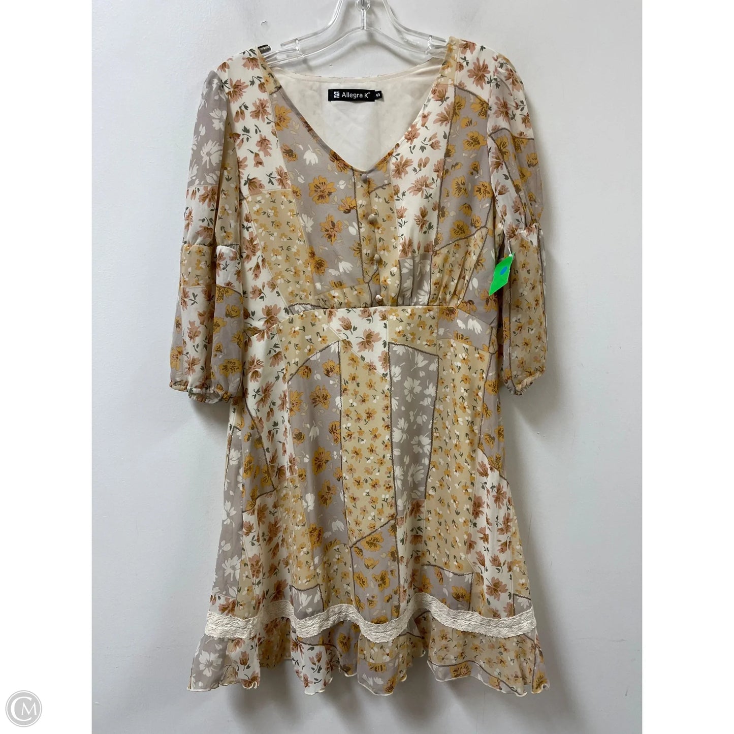 Dress Casual Short By Allegra K In Yellow, Size: S