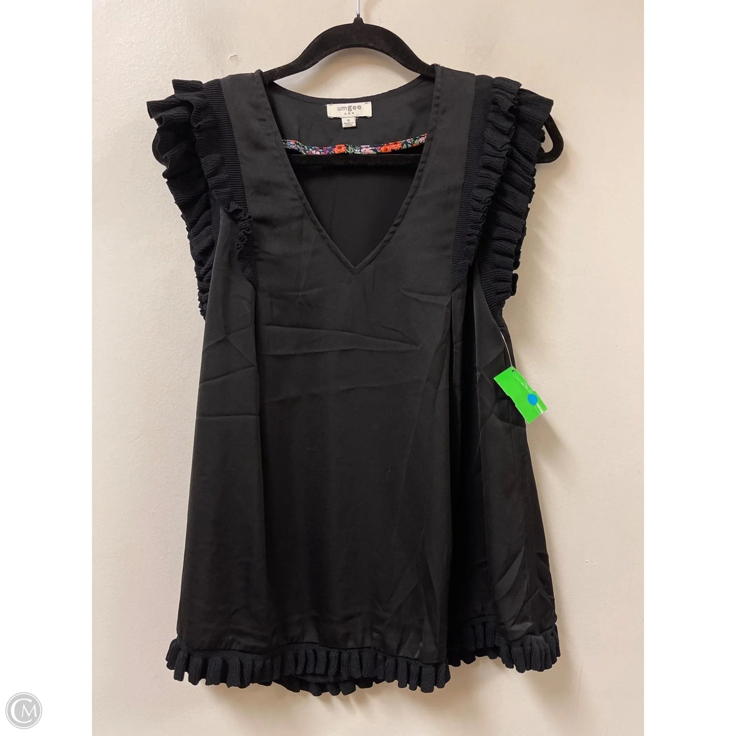 Top Short Sleeve By Umgee In Black, Size: S