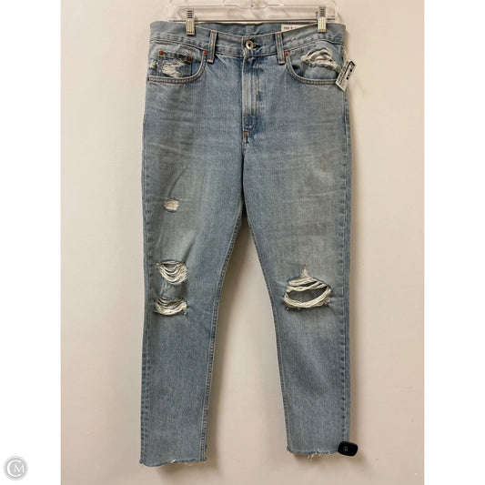 Jeans Straight By Rag And Bone In Blue Denim, Size: 8