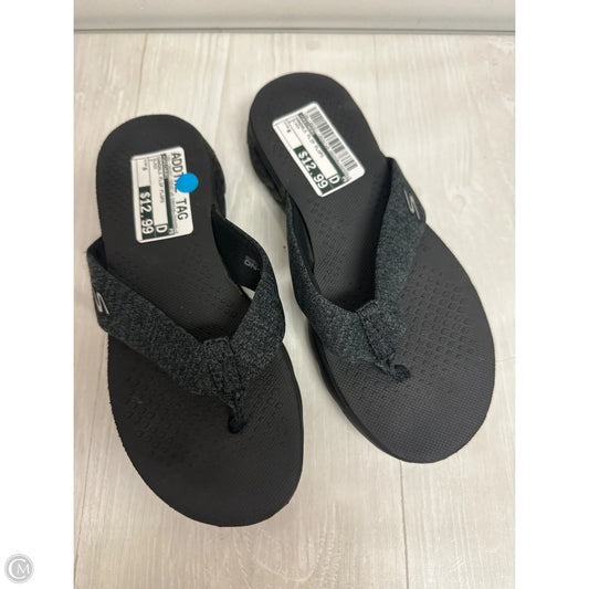 Sandals Flip Flops By Skechers In Black, Size: 6