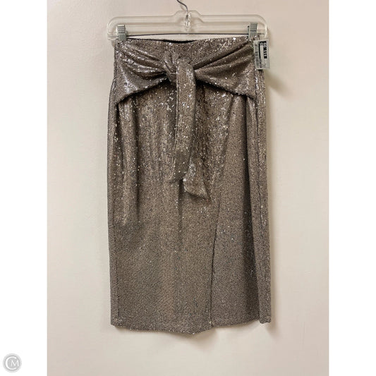 Skirt Midi By Zara Basic In Gold, Size: 8