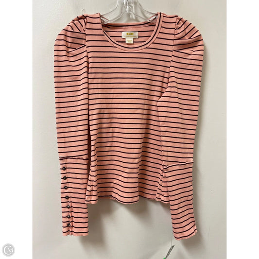 Top Long Sleeve By Maeve In Striped Pattern, Size: M