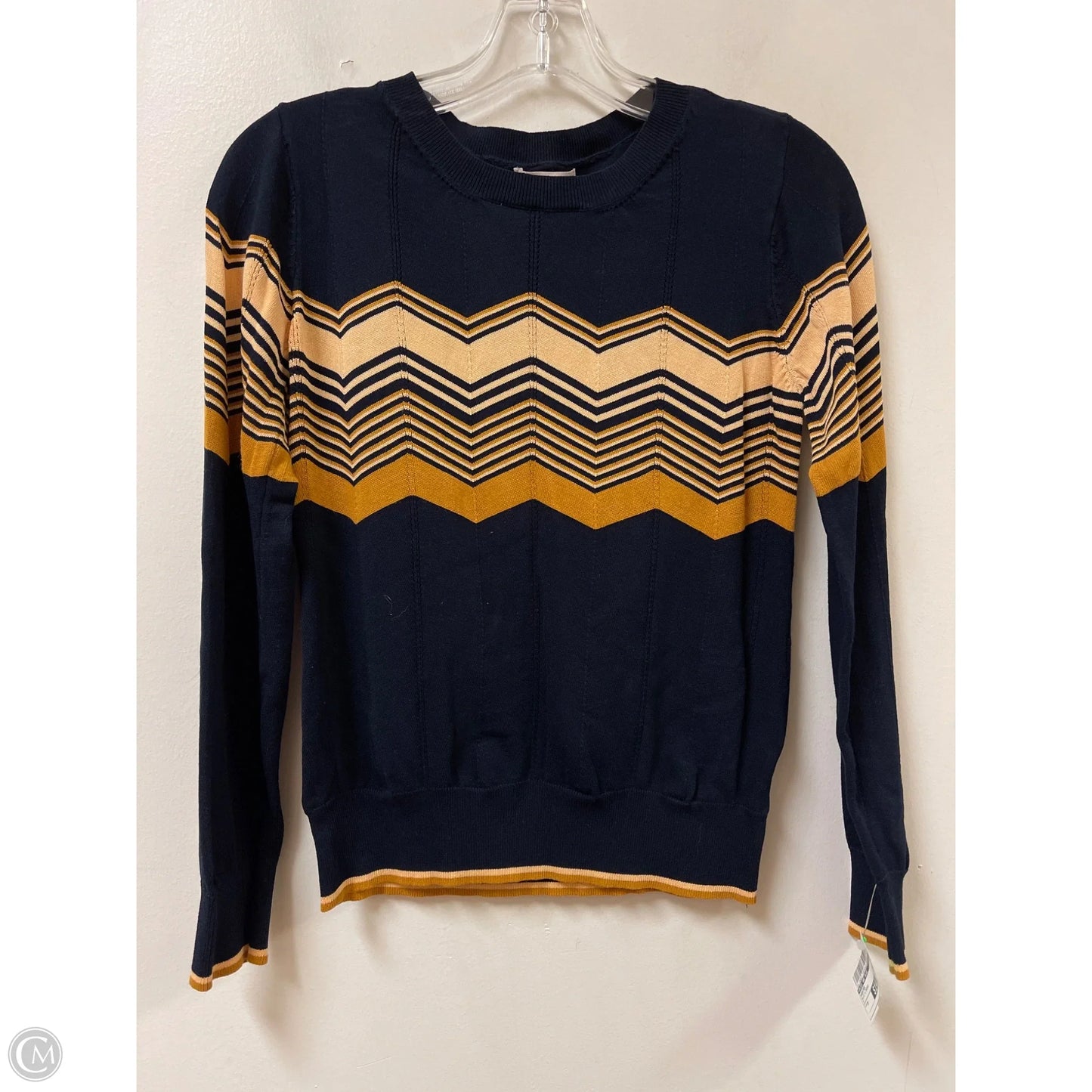 Sweater By Skies Are Blue In Blue & Brown, Size: M