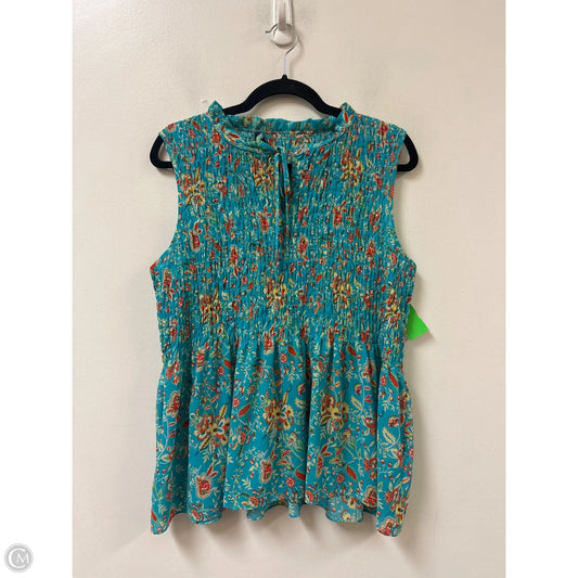 Top Sleeveless By Cynthia Rowley In Blue, Size: L