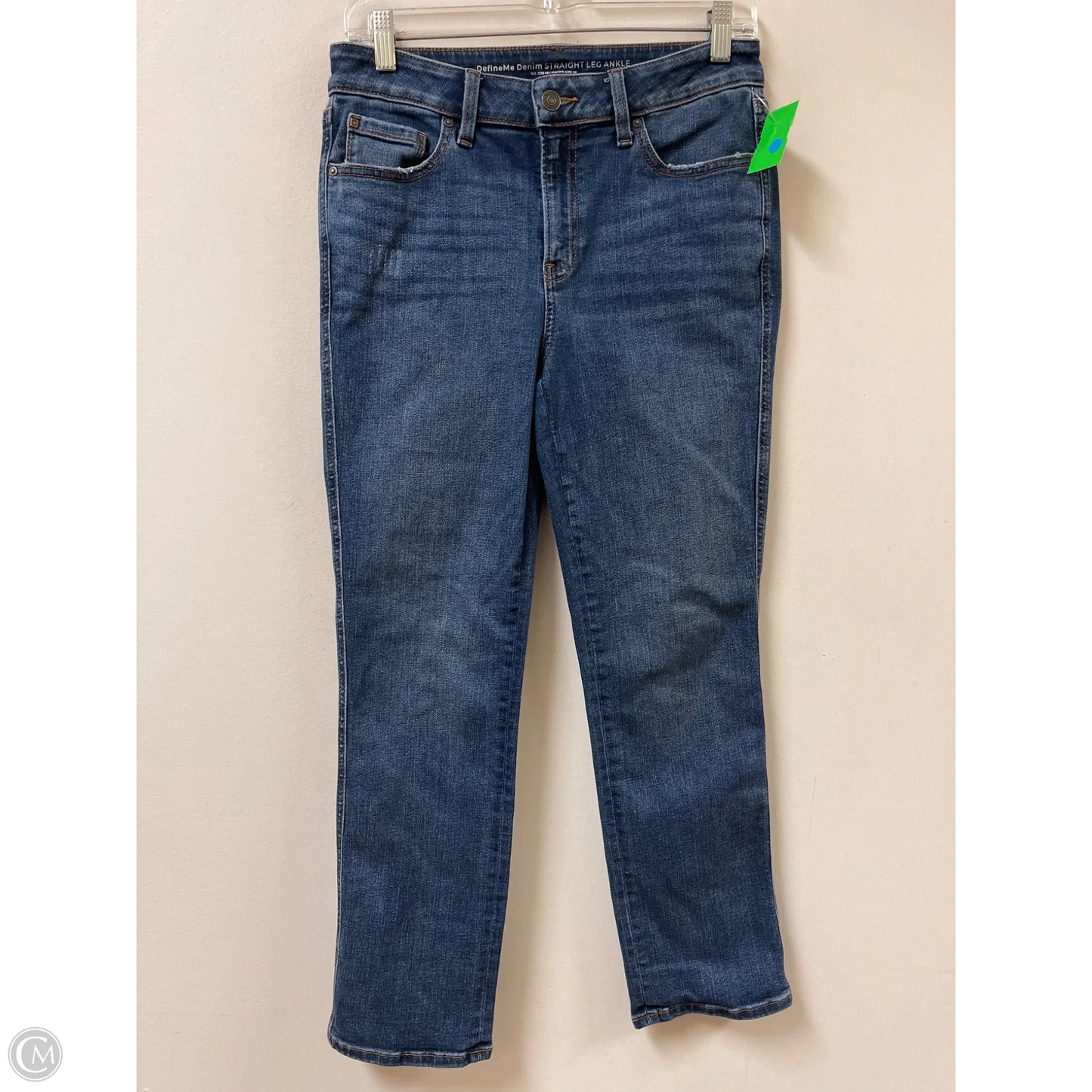 Jeans Straight By Chicos In Blue Denim, Size: 4
