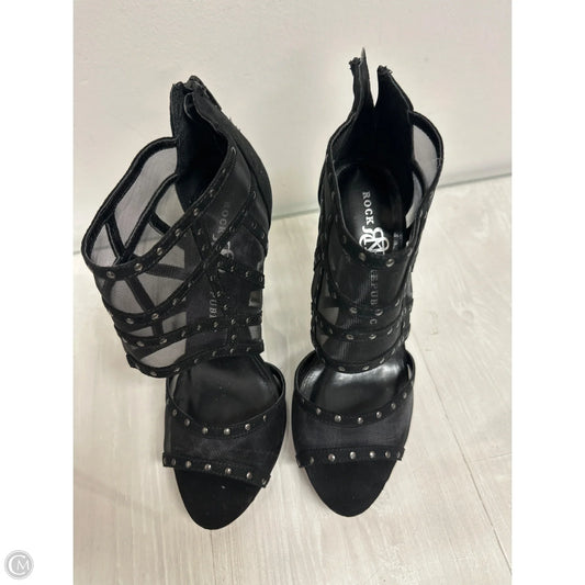 Sandals Heels Stiletto By Rock And Republic In Black, Size: 7