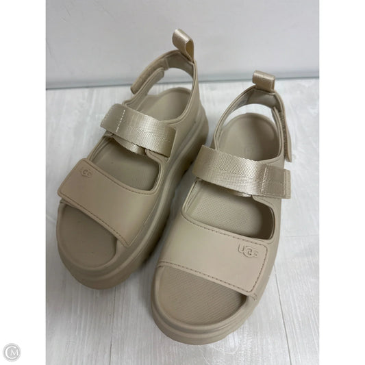 Sandals Designer By Ugg In Cream, Size: 6