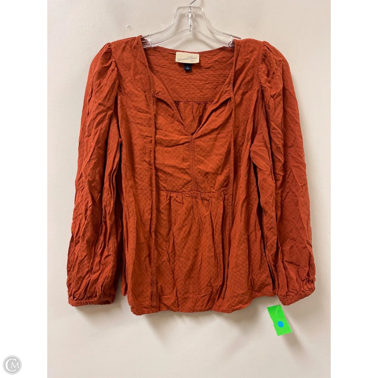 Top Long Sleeve By Universal Thread In Orange, Size: S