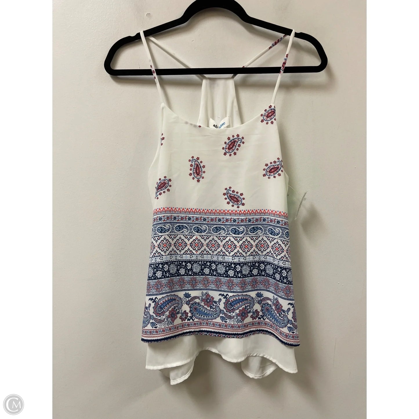 Top Sleeveless By Alice Blue In Blue & White, Size: M