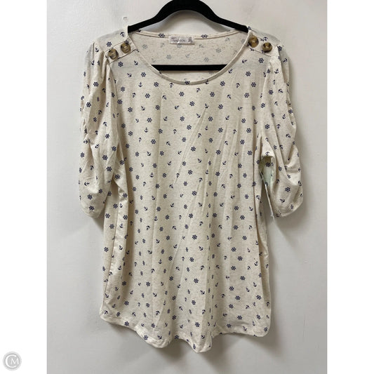 Top Short Sleeve By 89th And Madison In Nautical Print, Size: L