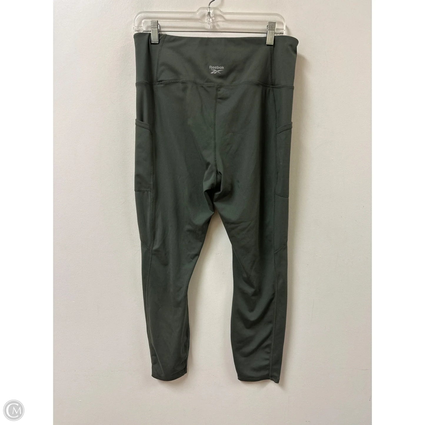 Athletic Leggings By Reebok In Green, Size: Xl