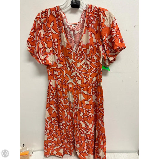 Dress Casual Short By Knox Rose In Orange, Size: S