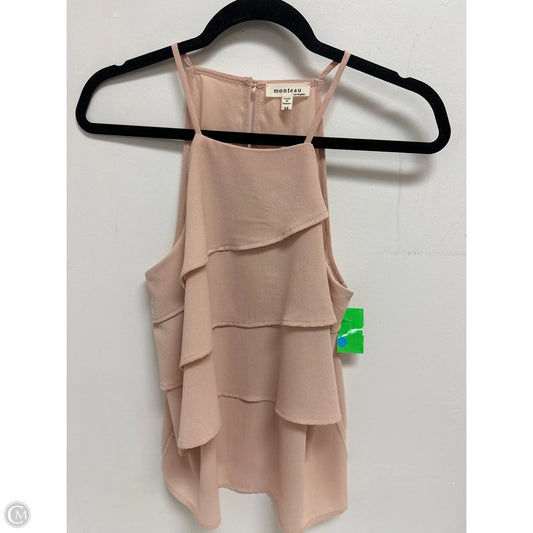 Top Sleeveless By Monteau In Cream, Size: M