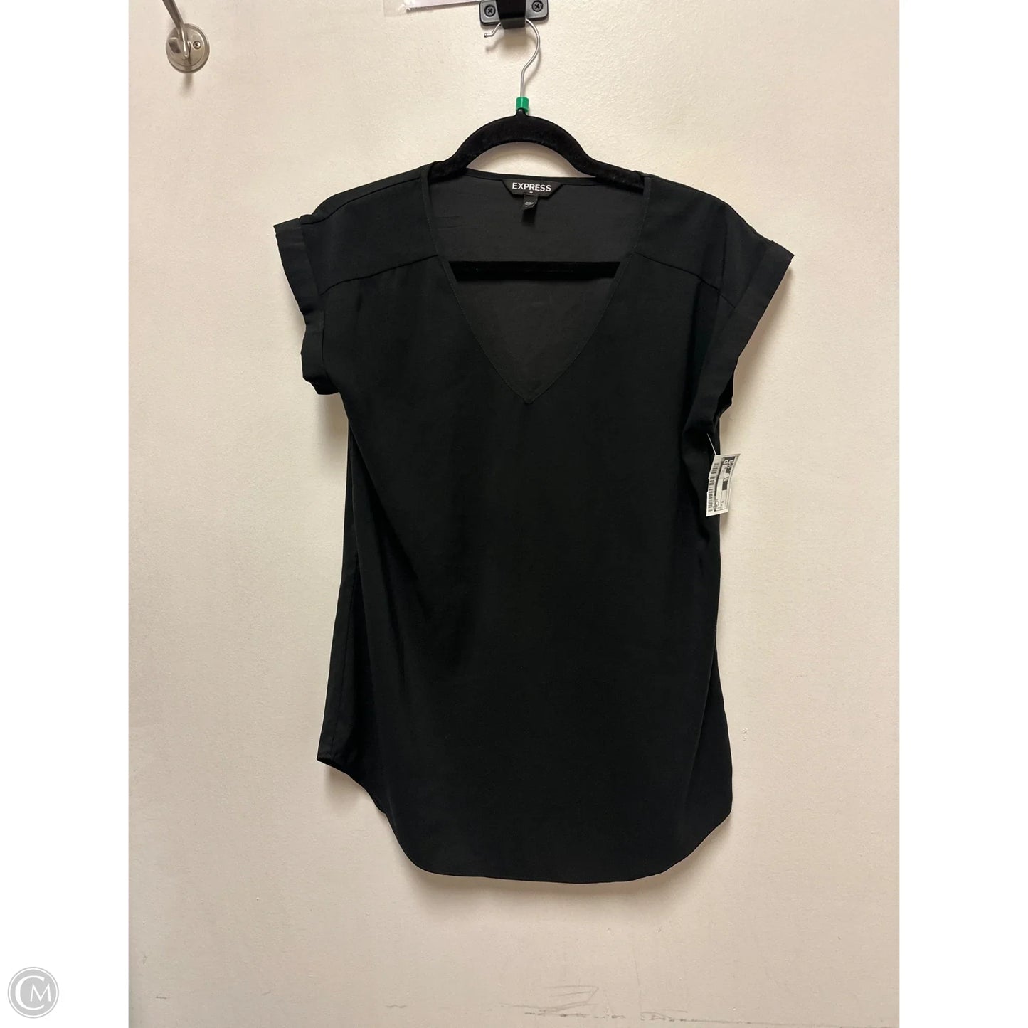 Top Short Sleeve By Express In Black, Size: S