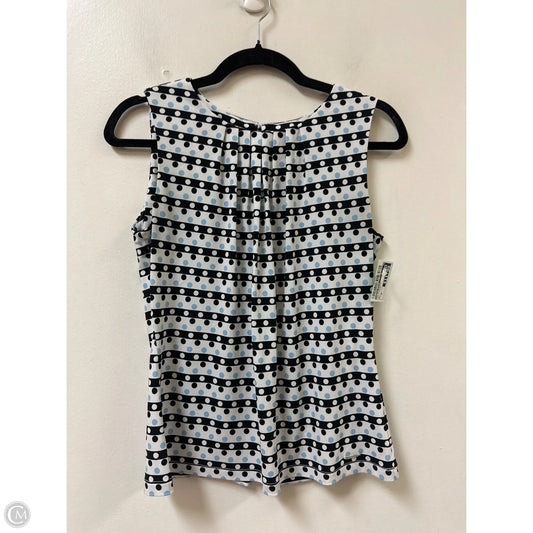 Top Sleeveless By Calvin Klein In Black & Blue, Size: Mp