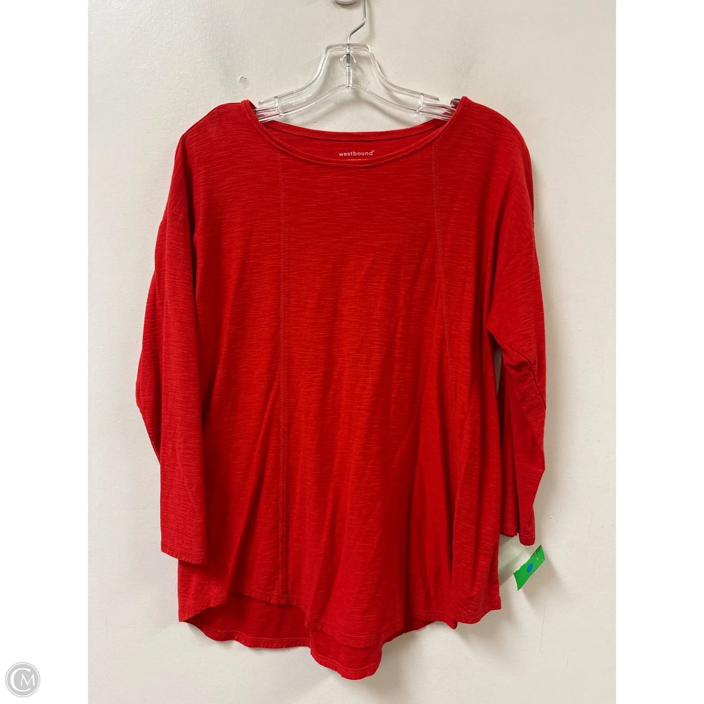 Top Long Sleeve By West Bound In Red, Size: L