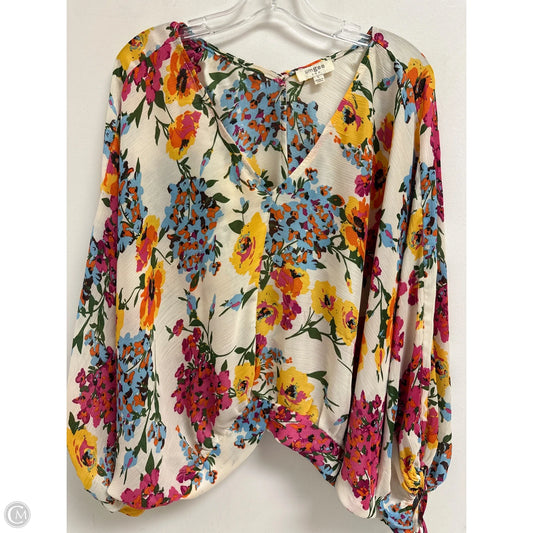 Top Long Sleeve By Umgee In Floral Print, Size: L