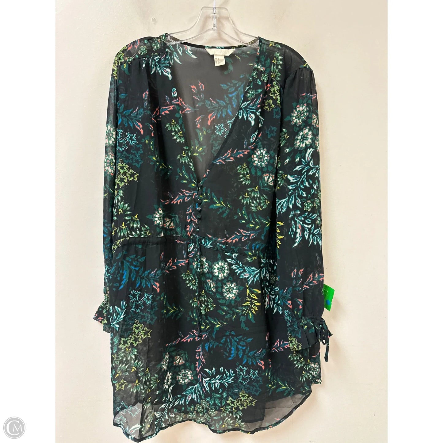 Swimwear Cover-up By H&m In Black & Green, Size: Xl