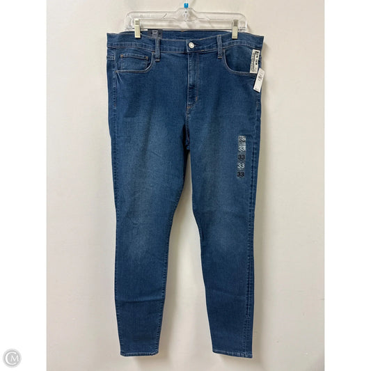 Jeans Skinny By Gap In Blue Denim, Size: 16