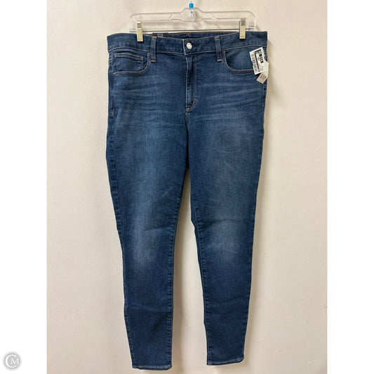 Jeans Skinny By Gap In Blue Denim, Size: 16