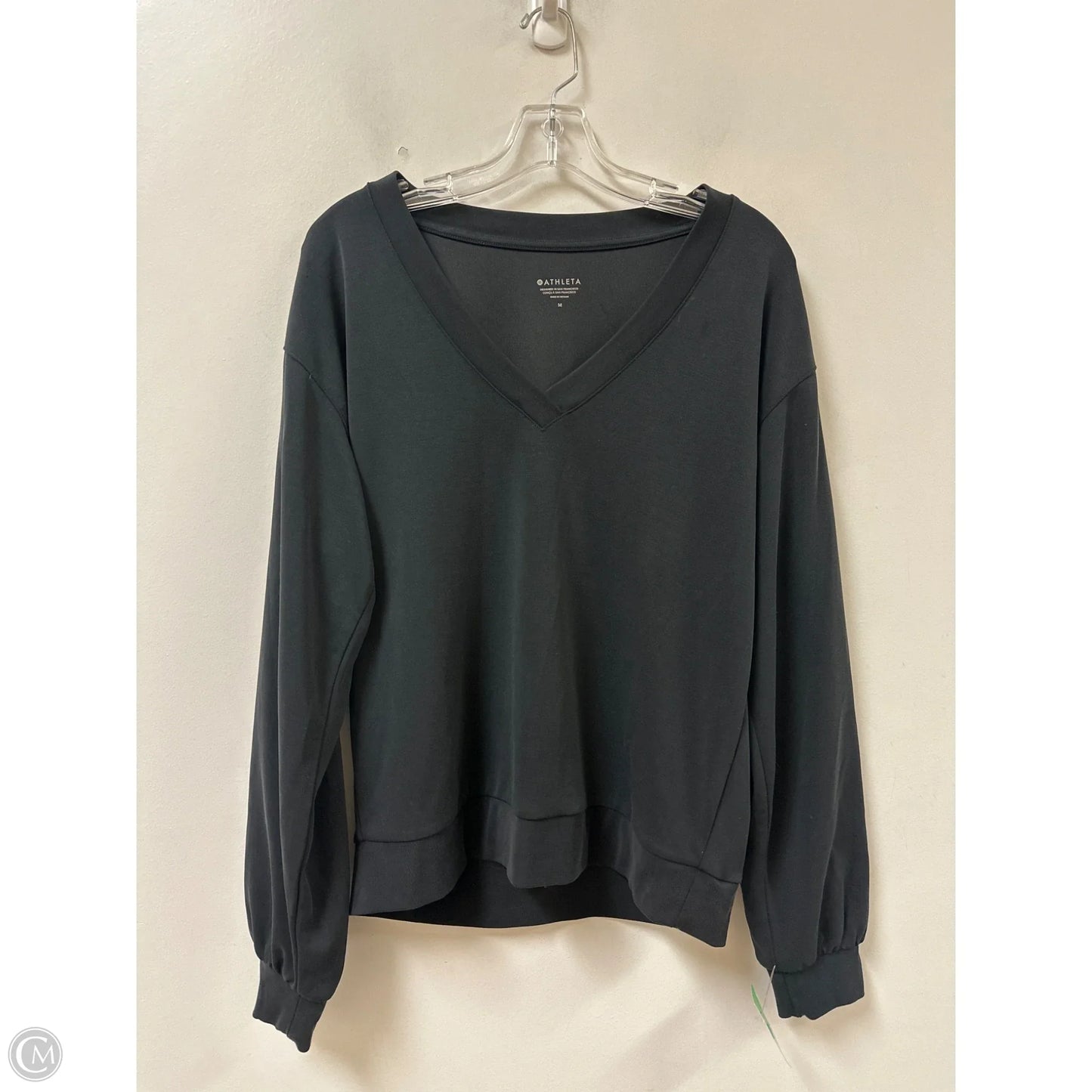 Athletic Sweatshirt Crewneck By Athleta In Black, Size: M