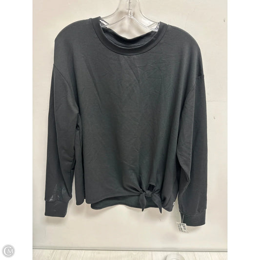 Athletic Top Long Sleeve Collar By Avia In Black, Size: M