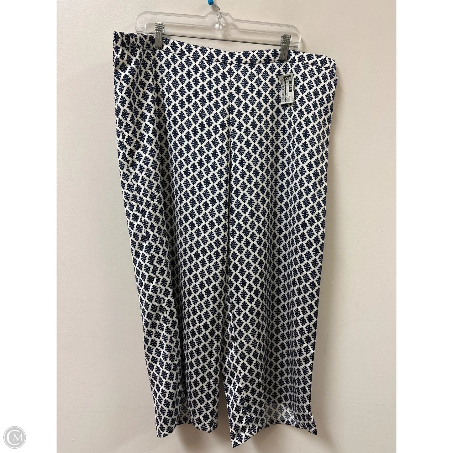 Pants Wide Leg By J. Jill In Blue & White, Size: 20