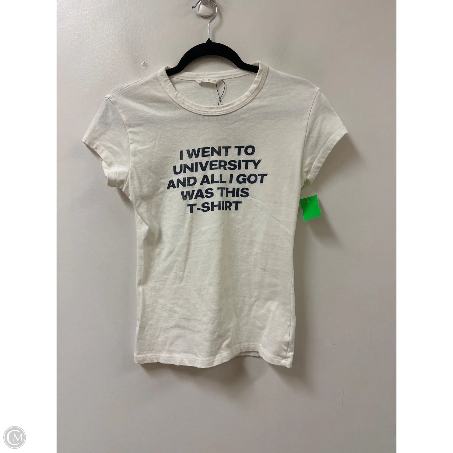 Top Short Sleeve By Zara In Cream, Size: S