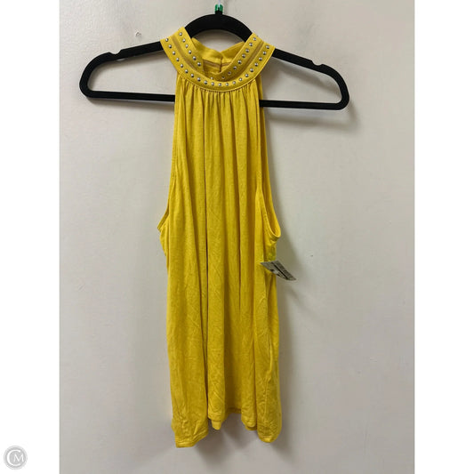 Top Sleeveless By Inc In Yellow, Size: Lp