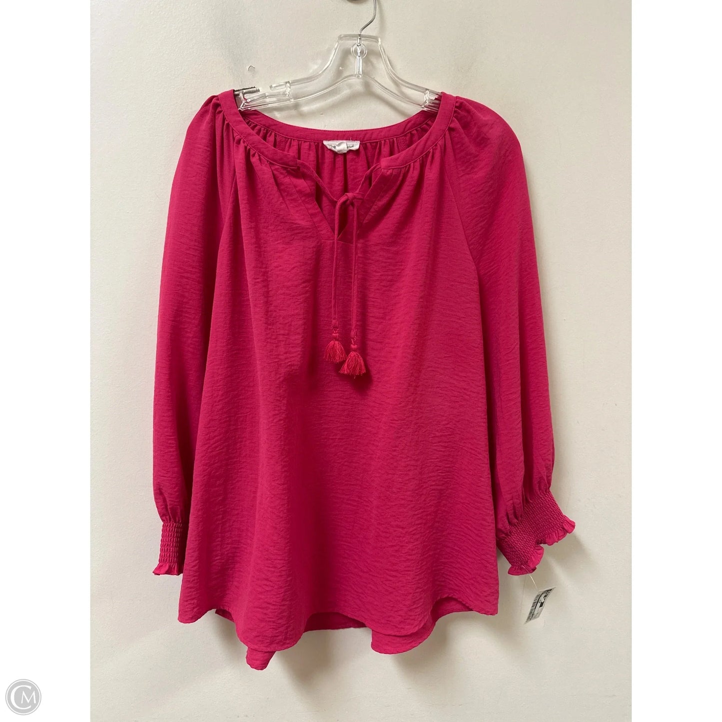 Top Long Sleeve By West Bound In Pink, Size: Xl