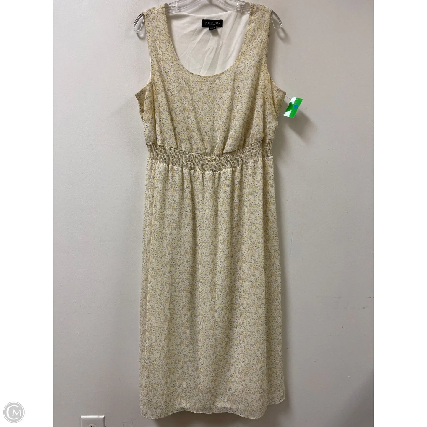Dress Casual Midi By Perceptions In Yellow, Size: Xl