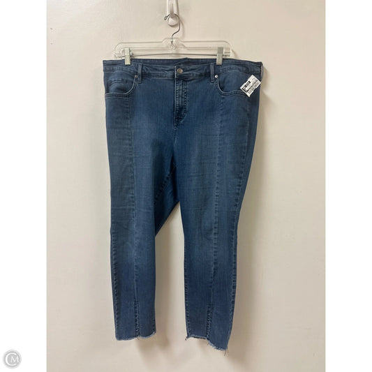 Jeans Skinny By Isaac Mizrahi Live Qvc In Blue Denim, Size: 18