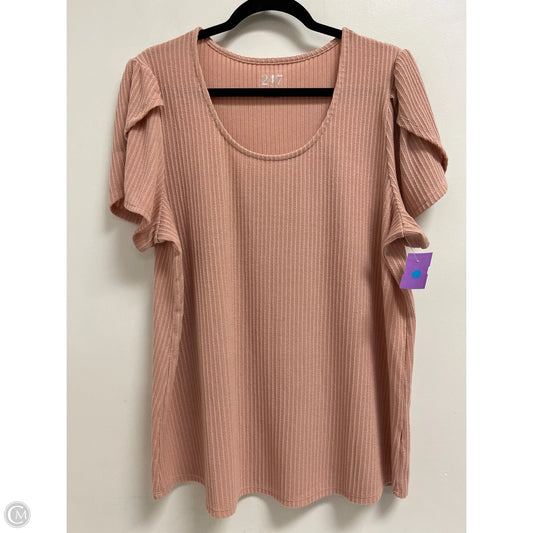 Top Short Sleeve By Maurices In Pink, Size: Xl