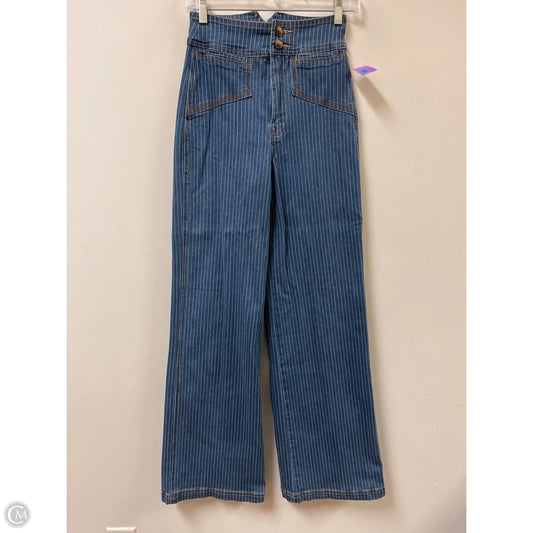 Jeans Wide Leg By House Of Harlow In Blue & White, Size: 2