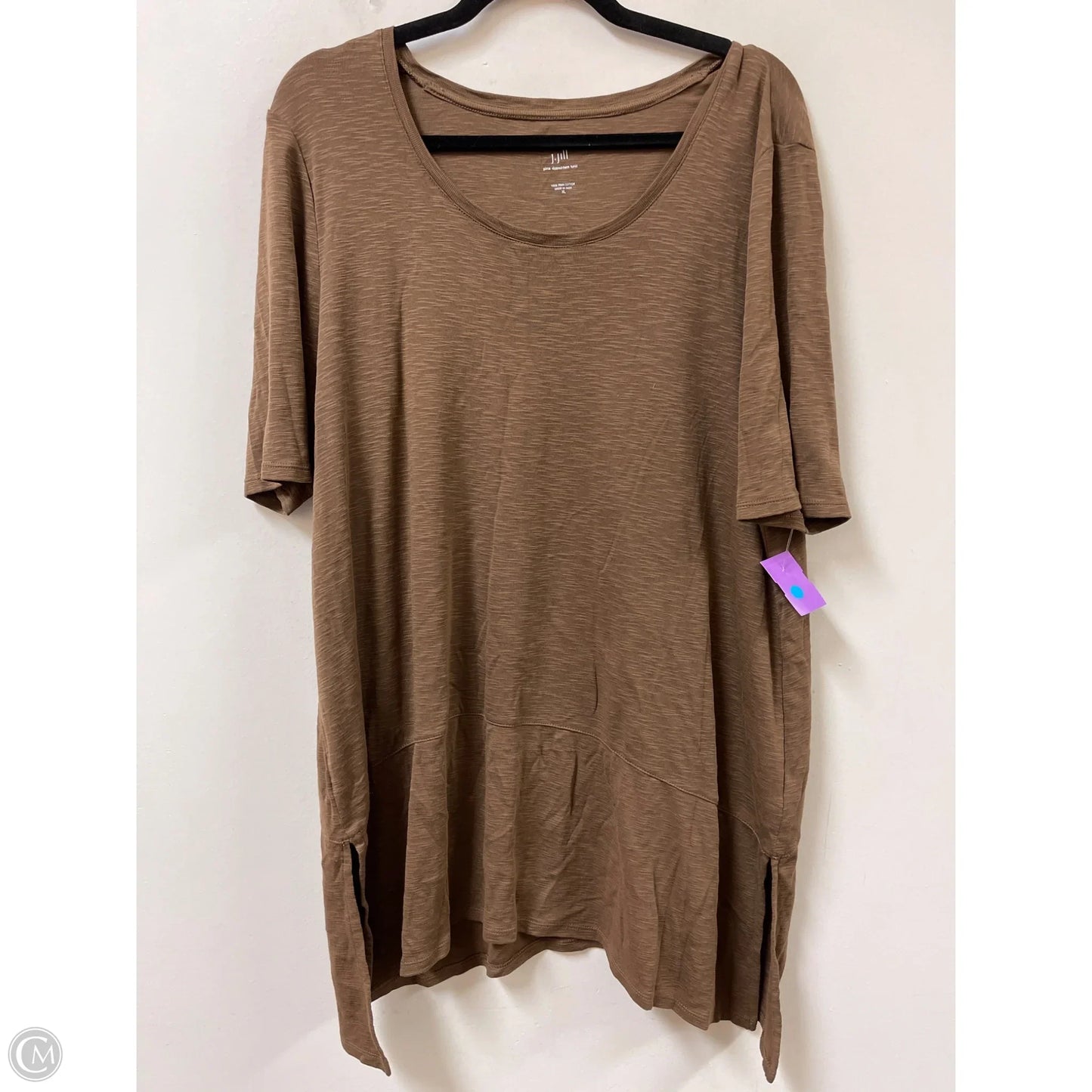 Top Short Sleeve By J. Jill In Brown, Size: Xl