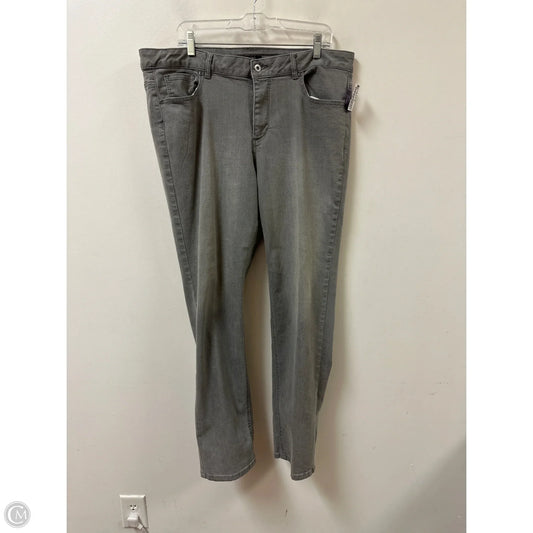 Jeans Skinny By Roz And Ali In Grey Denim, Size: 18