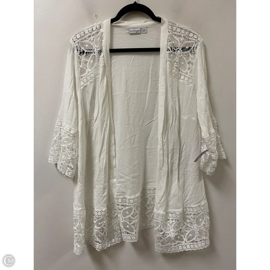 Kimono By Kim Rogers In White, Size: 1x