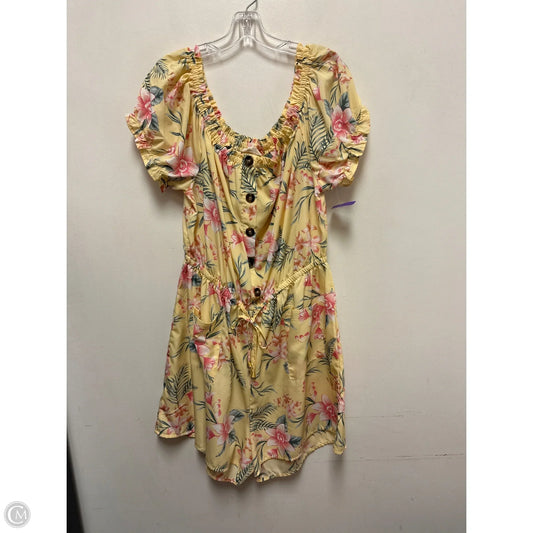 Romper By Clothes Mentor In Yellow, Size: 2x