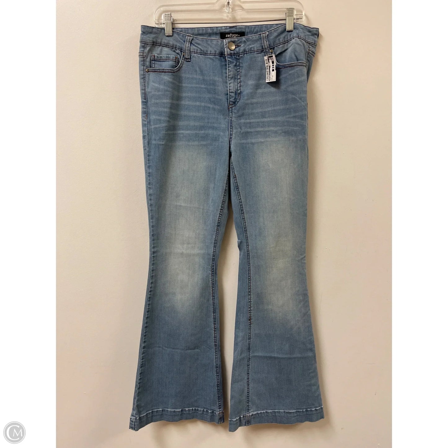 Jeans Flared By Refuge In Blue Denim, Size: 16