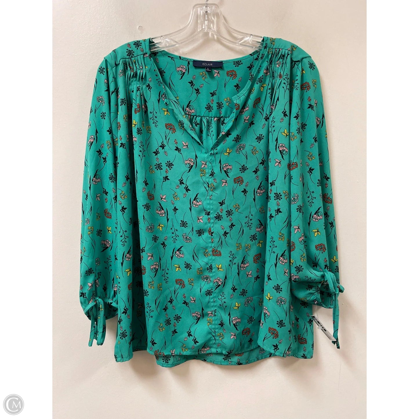 Top Long Sleeve By Clothes Mentor In Green, Size: L