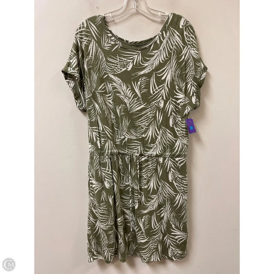 Dress Casual Short By Hilary Radley In Green & White, Size: L