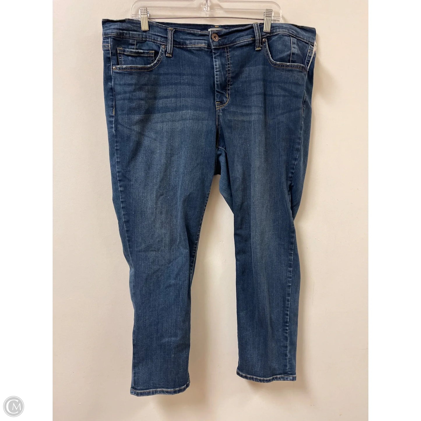 Jeans Skinny By Jets In Blue Denim, Size: 18