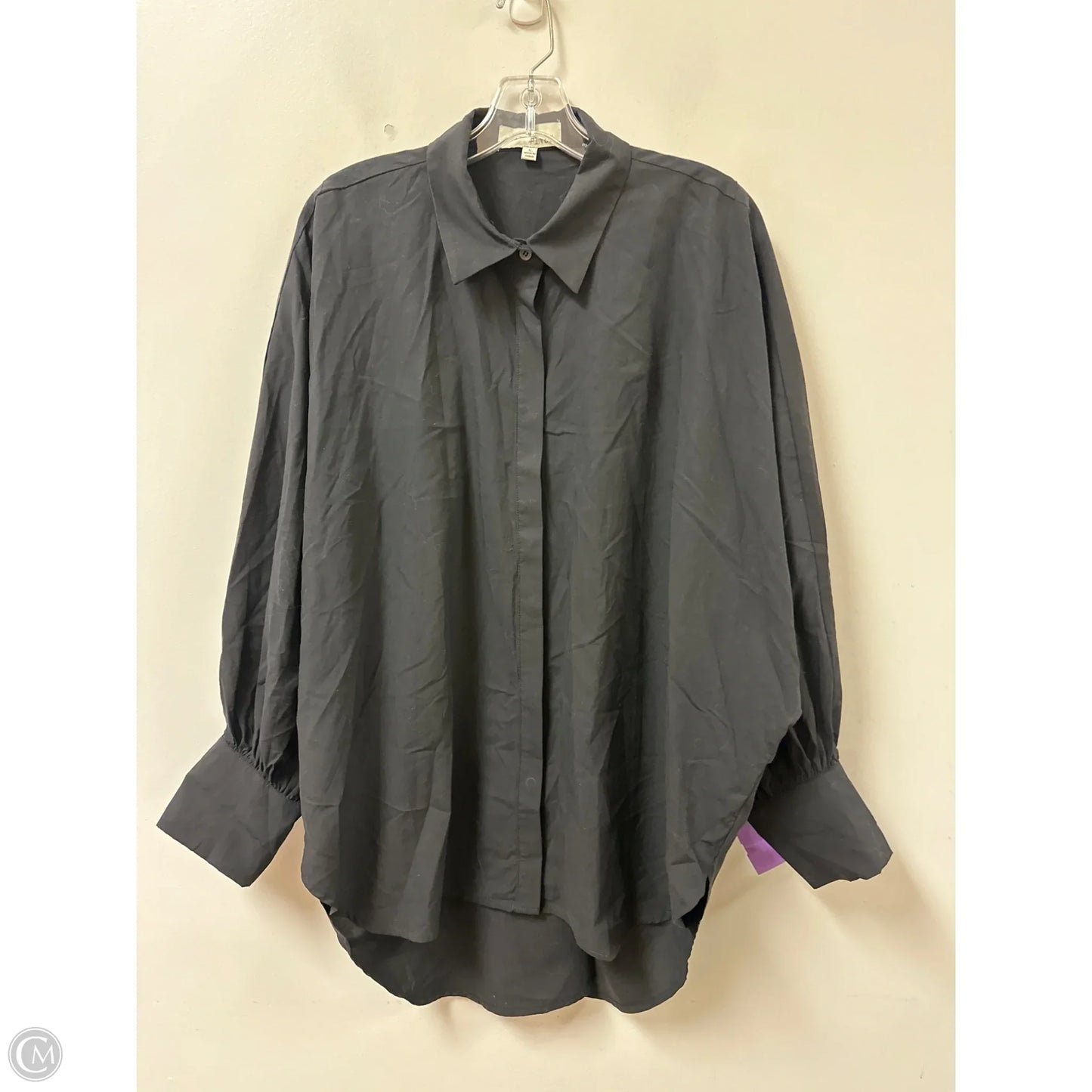 Tunic Long Sleeve By Pinch In Black, Size: L
