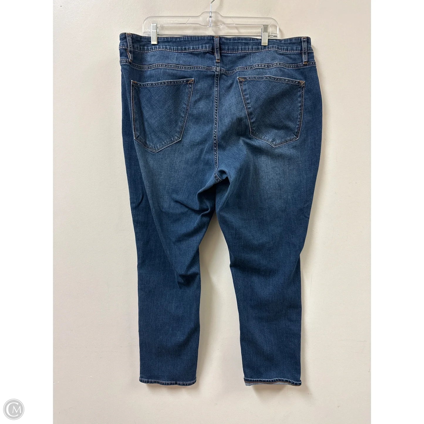 Jeans Straight By Vigoss In Blue Denim, Size: 20