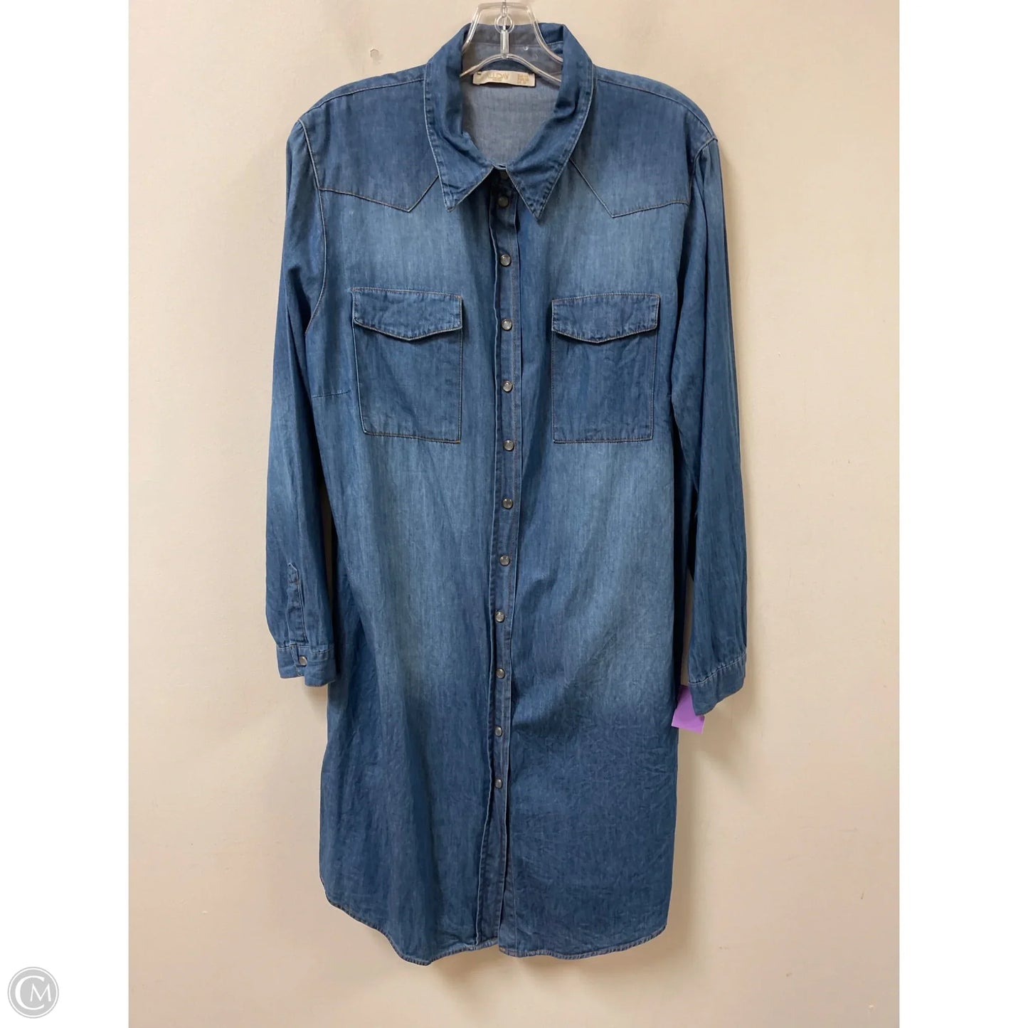 Dress Casual Midi By Clothes Mentor In Blue, Size: Xl